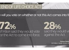 72% of Maori say they'll vote to enact end of life choice law