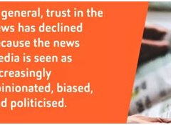 Alarming fall in trust in news